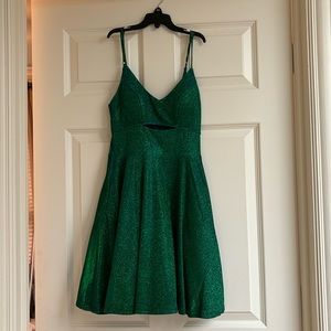 BEAUTIFUL green sparkly formal dress!